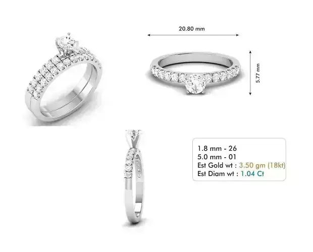 3dm file diamond engagement ring gold 3D model
