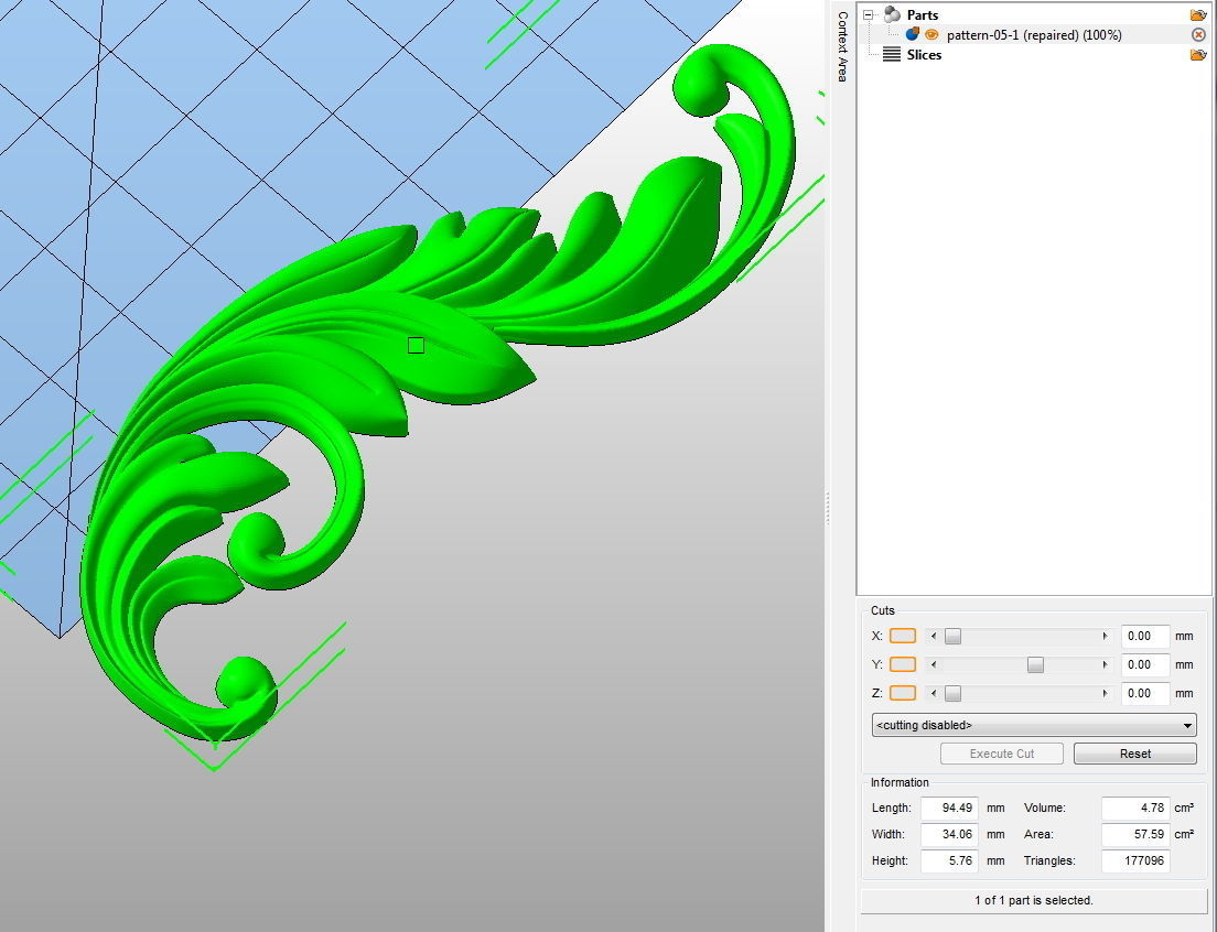 Carved decor 05 3D model 3D model_3