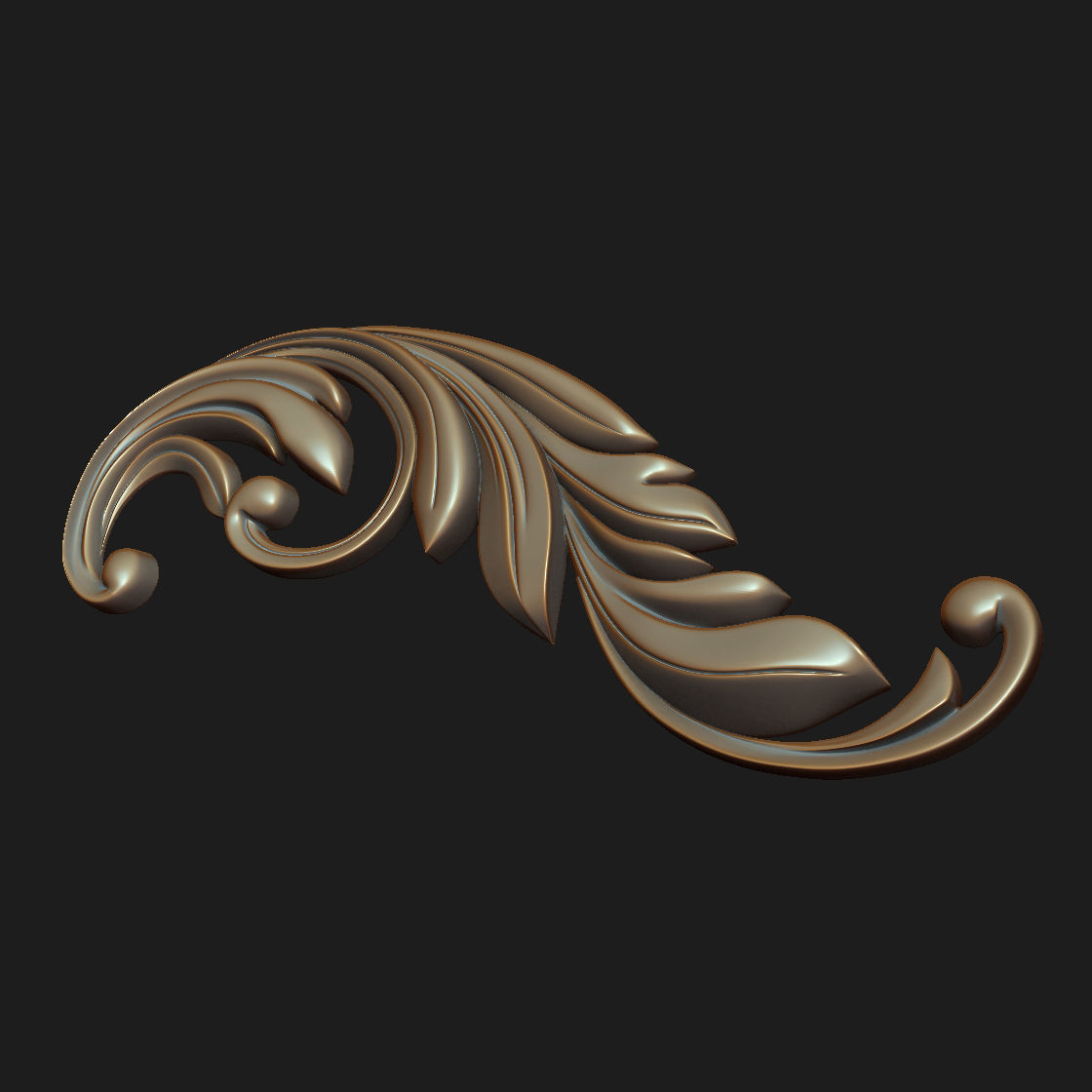 Carved decor 05 3D model 3D model_1