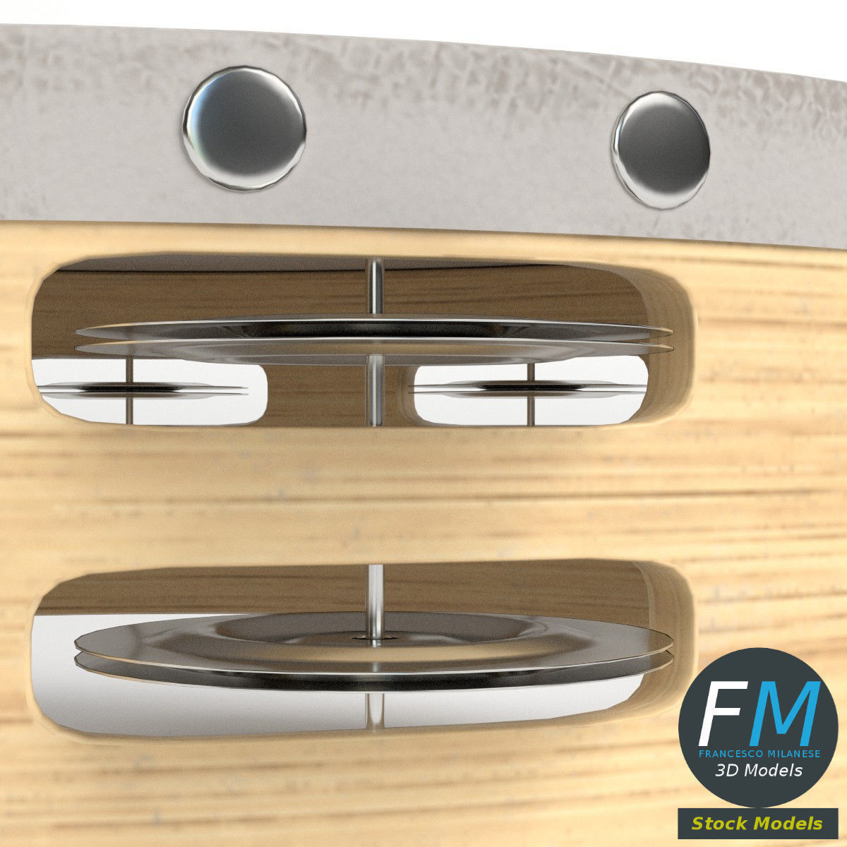 Tambourine 3D model_4