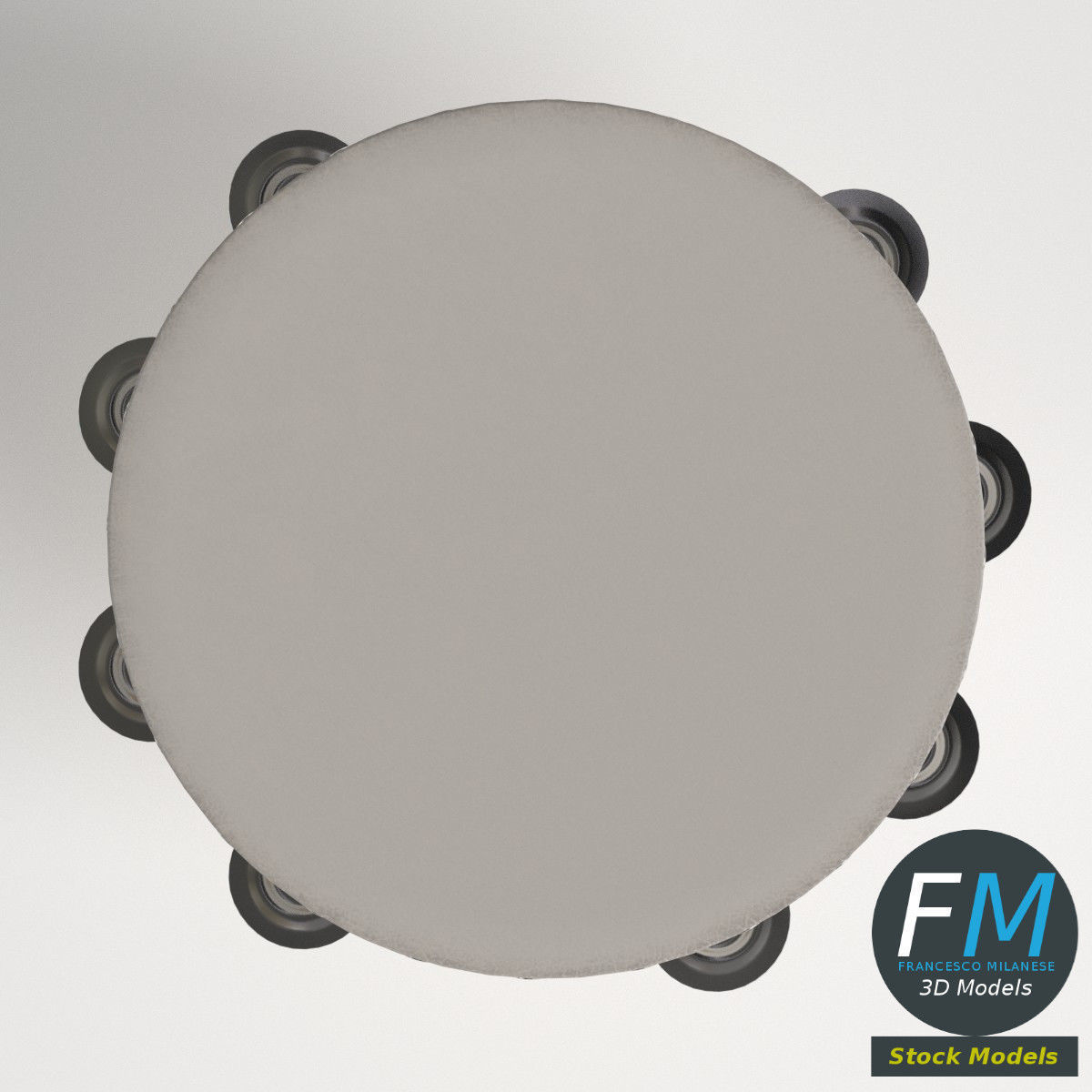 Tambourine 3D model_6