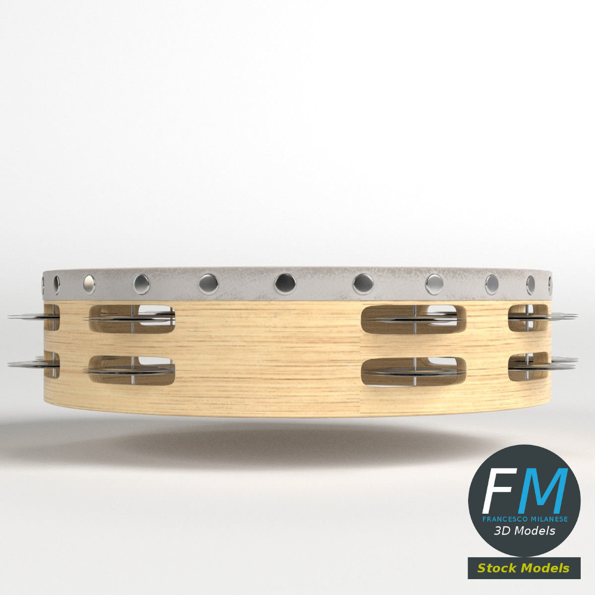 Tambourine 3D model_3