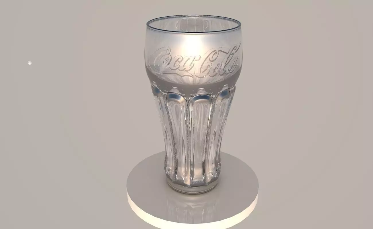 Glass of cocacola glass 3D model