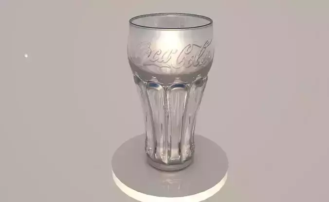 Glass of cocacola glass 3D model