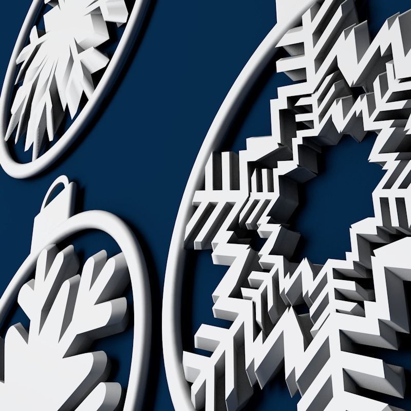 Christmas decoration snowflake 3d print 3D print model_1