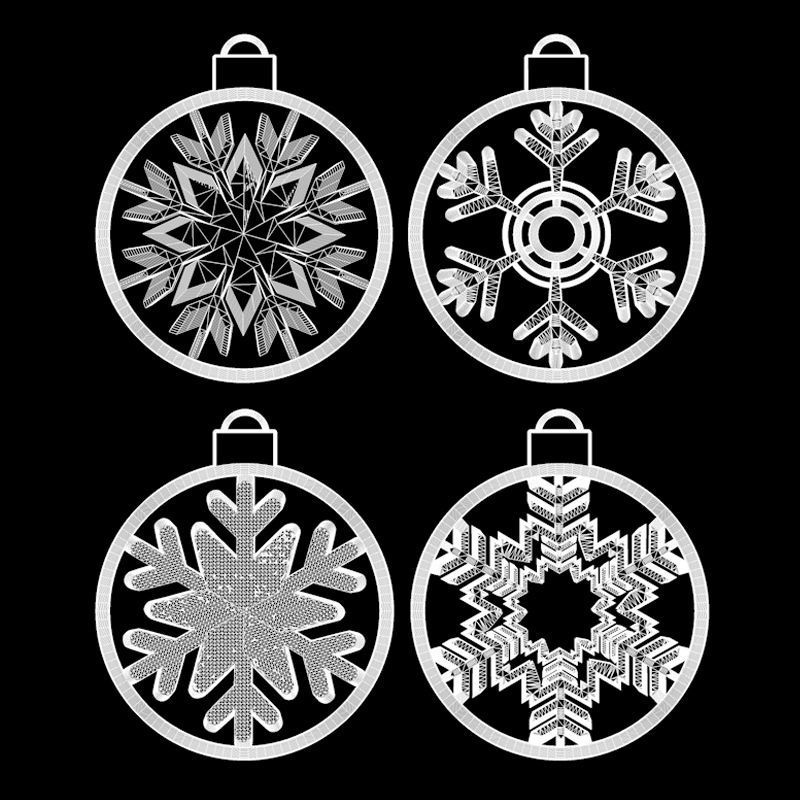 Christmas decoration snowflake 3d print 3D print model_4