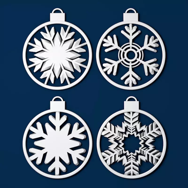 Christmas decoration snowflake 3d print 3D print model_0