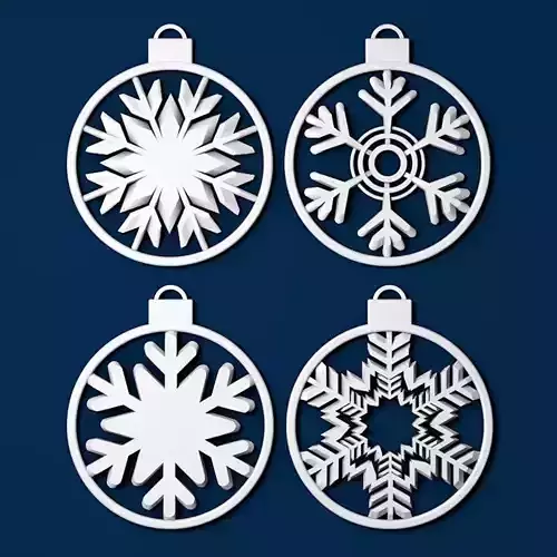 Christmas decoration snowflake 3d print 3D print model