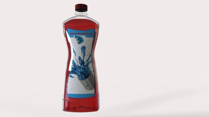 High quality 3d Model liquid bottle 750ml bottle pet original 3D print model