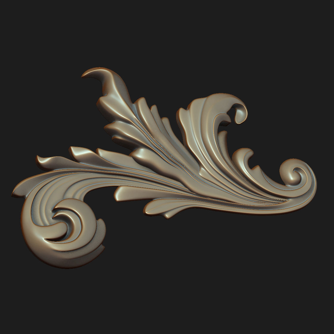 Carved decor 08 3D model 3D model_1