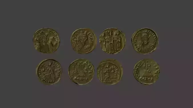 Medieval Money Grecia Low-poly 3D model