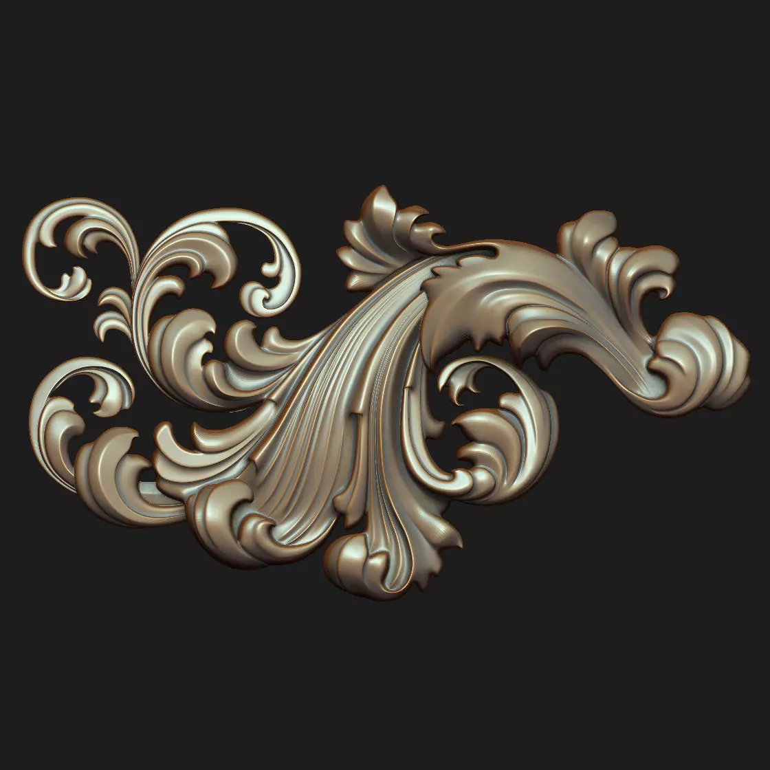 Carved decor 09 3D model 3D model