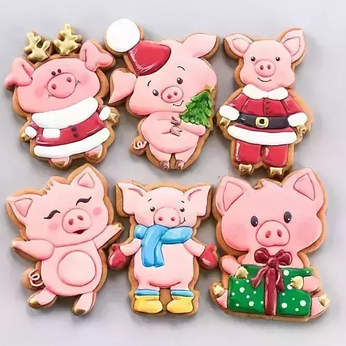 A SET OF PIGS FOR THE STAMP 2019