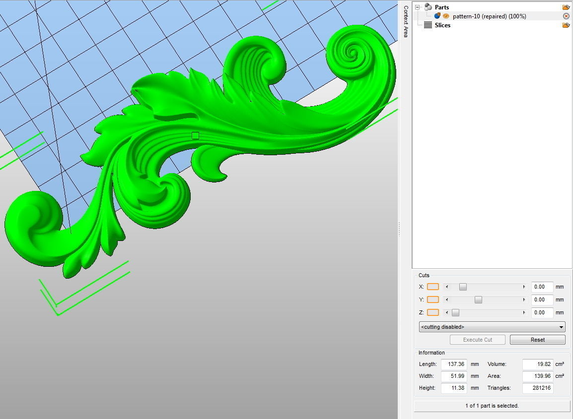 Carved decor 010 3D model 3D model_3