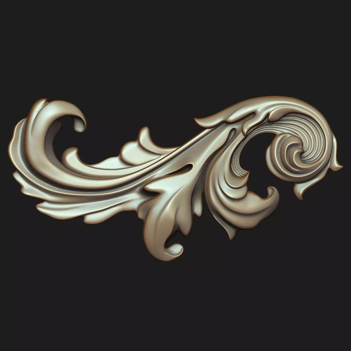 Carved decor 011 3D model 3D model_0