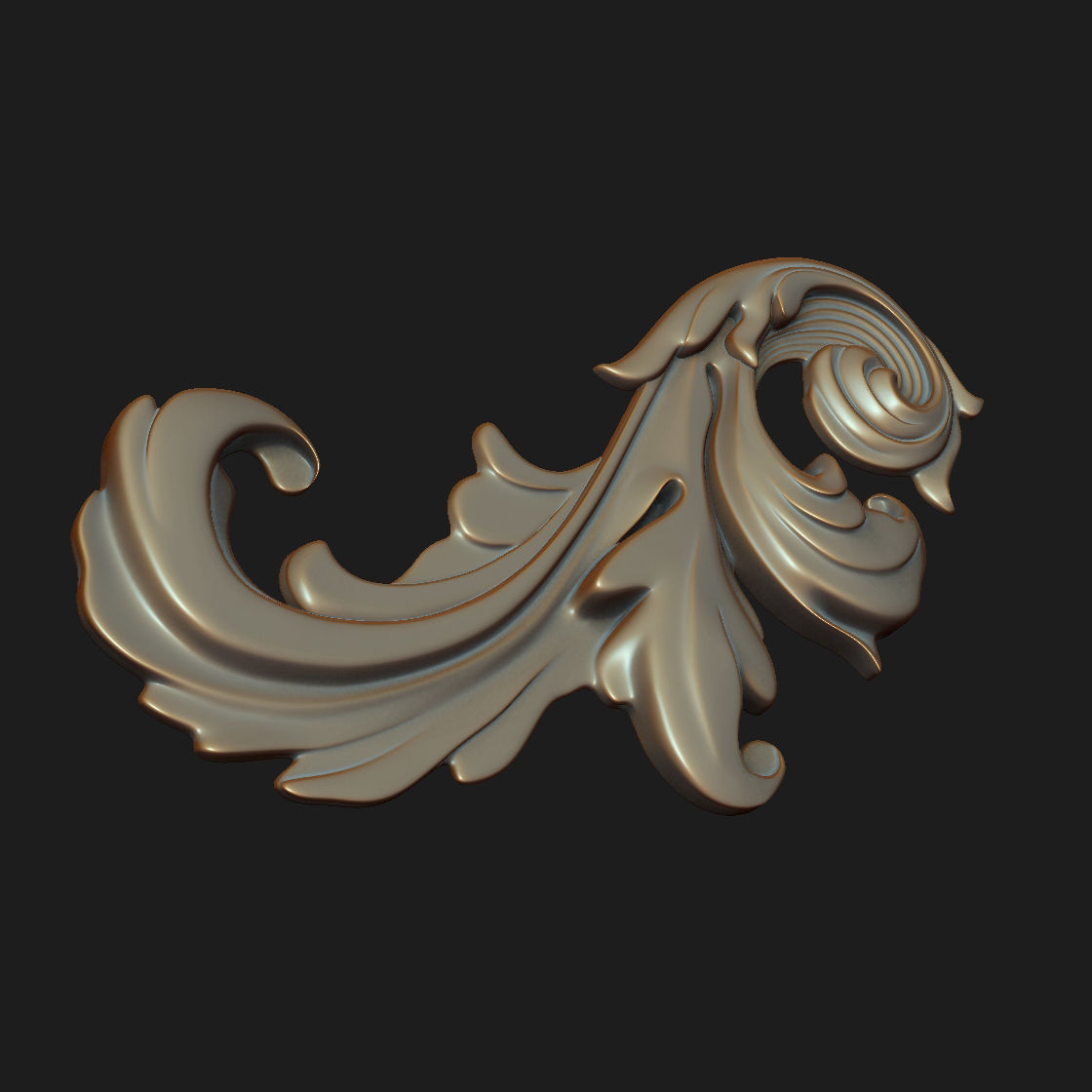 Carved decor 011 3D model 3D model_1