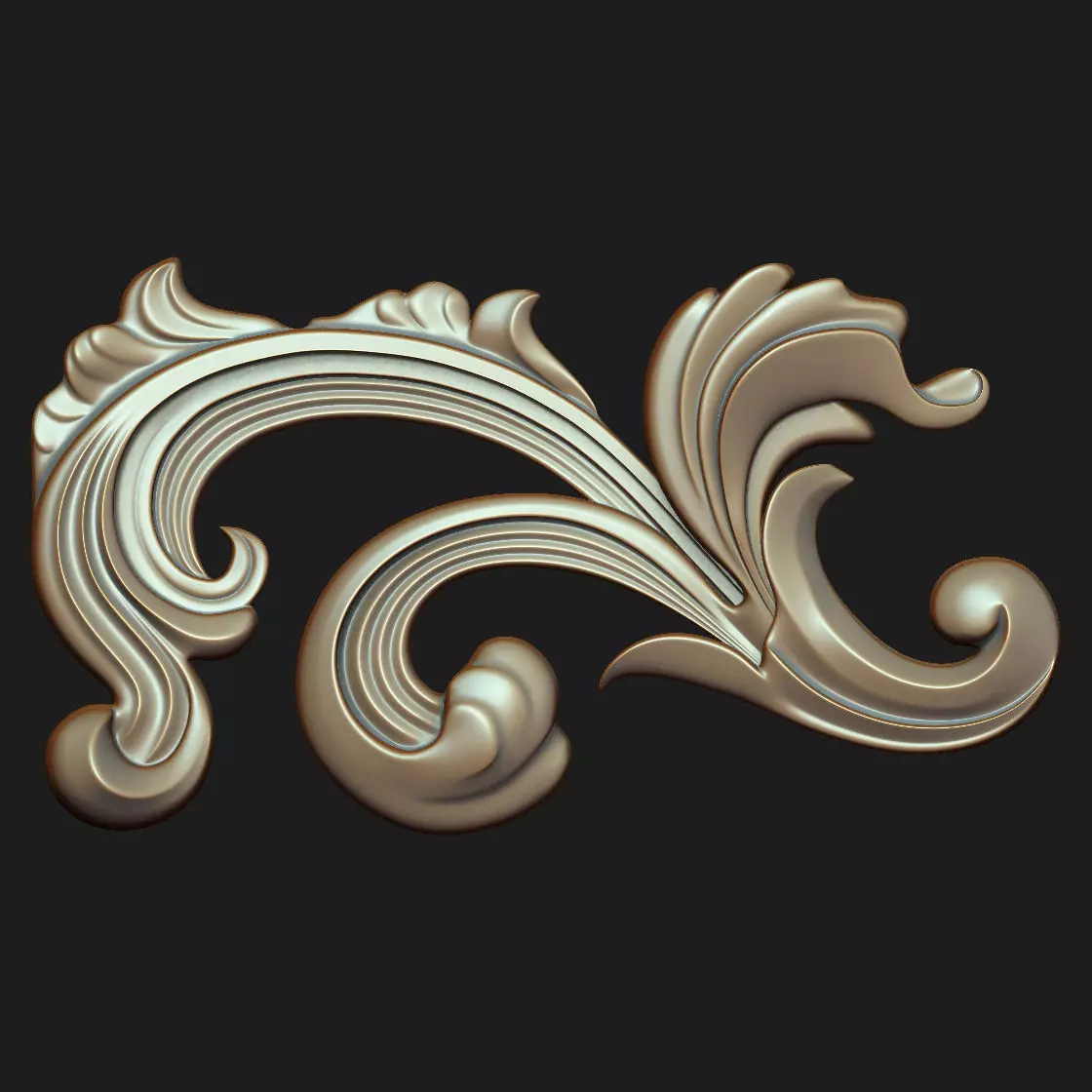 Carved decor 012 3D model 3D model_0