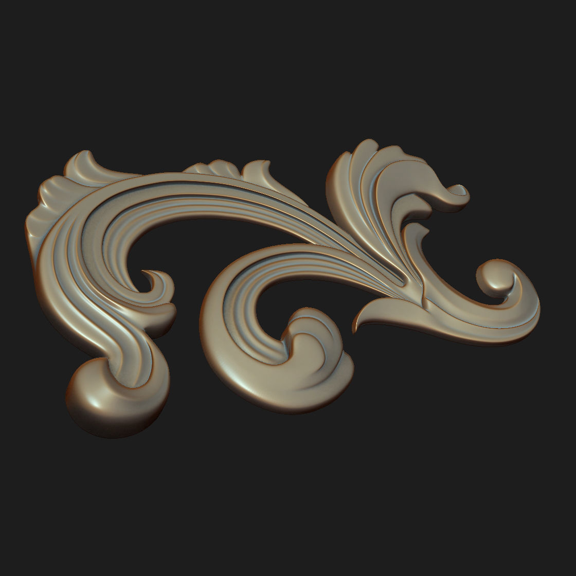 Carved decor 012 3D model 3D model_1