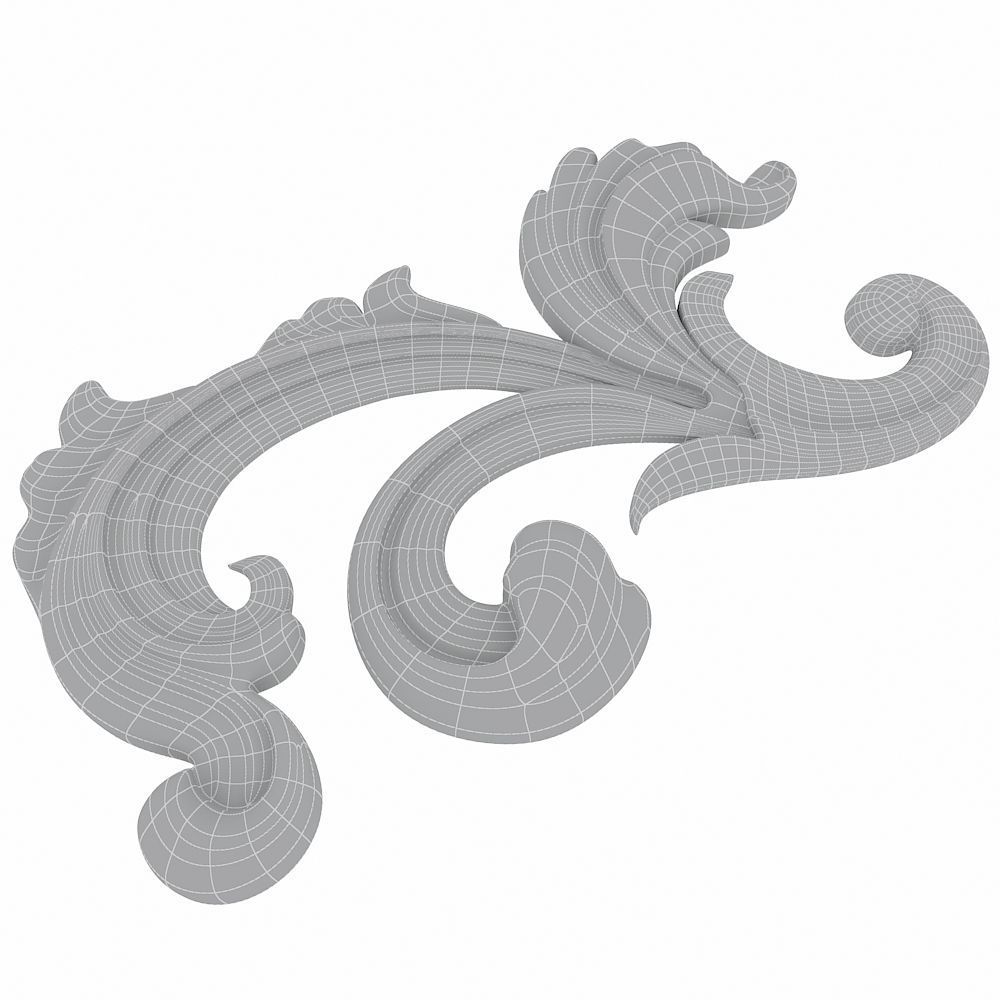 Carved decor 012 3D model 3D model_2