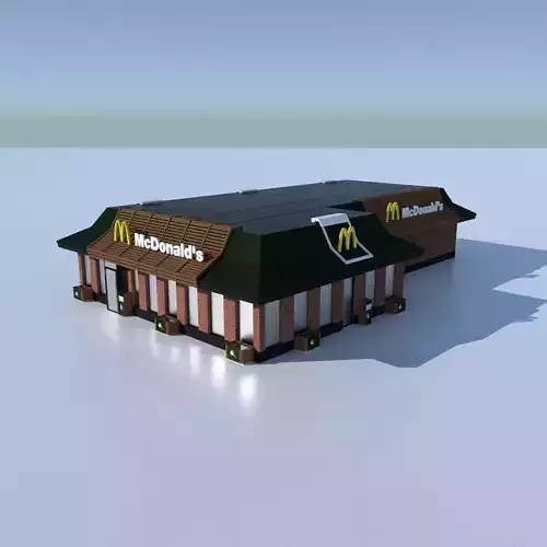 McDonalds Restourant 3D model Low-poly 3D model