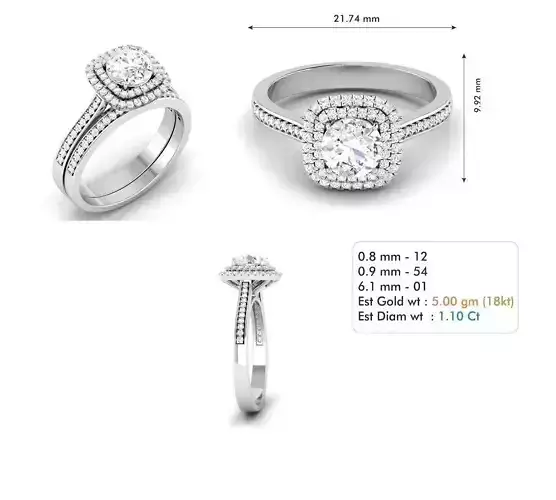 3dm file diamond engagement ring with measurements