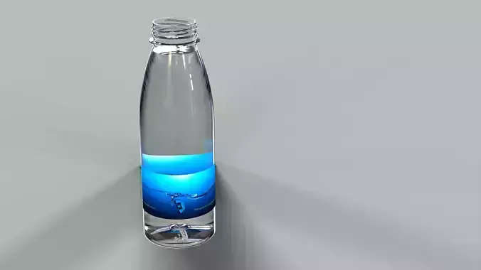 water bottle 500ml with 38mm neck 3D print model