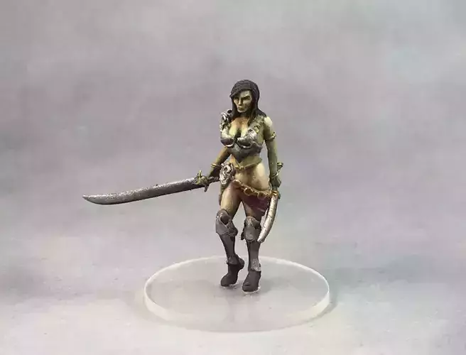 warrior woman 3D print model - 35 mm scale