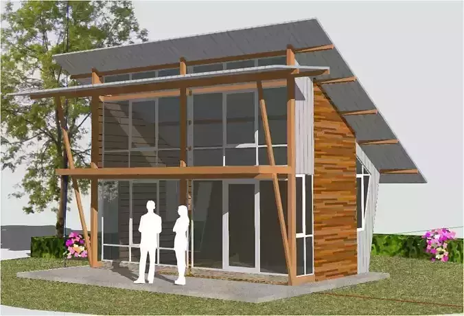Small resort cottage 3D model