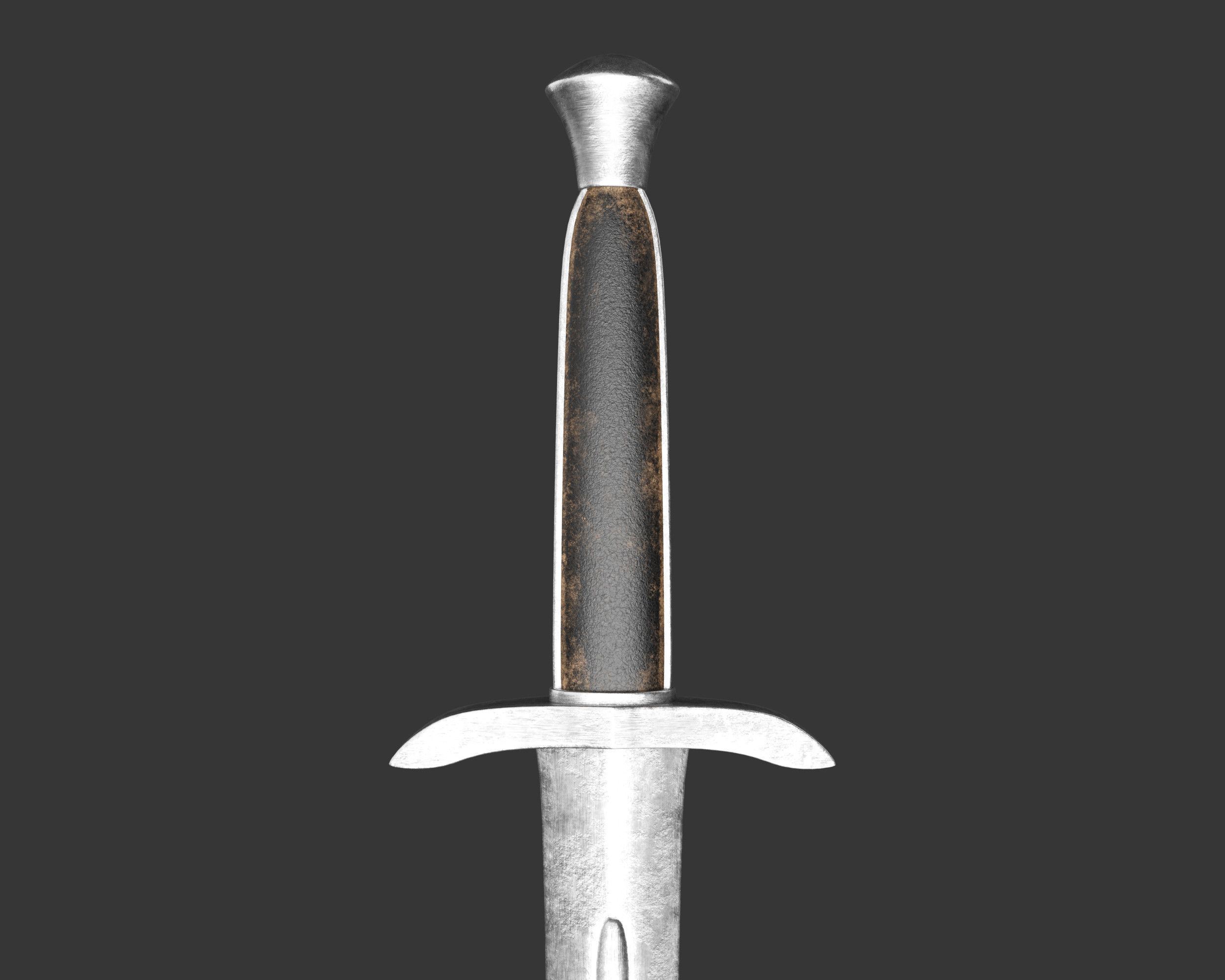 Medieval Elegant Weapon Short Sword Low-poly 3D model_12