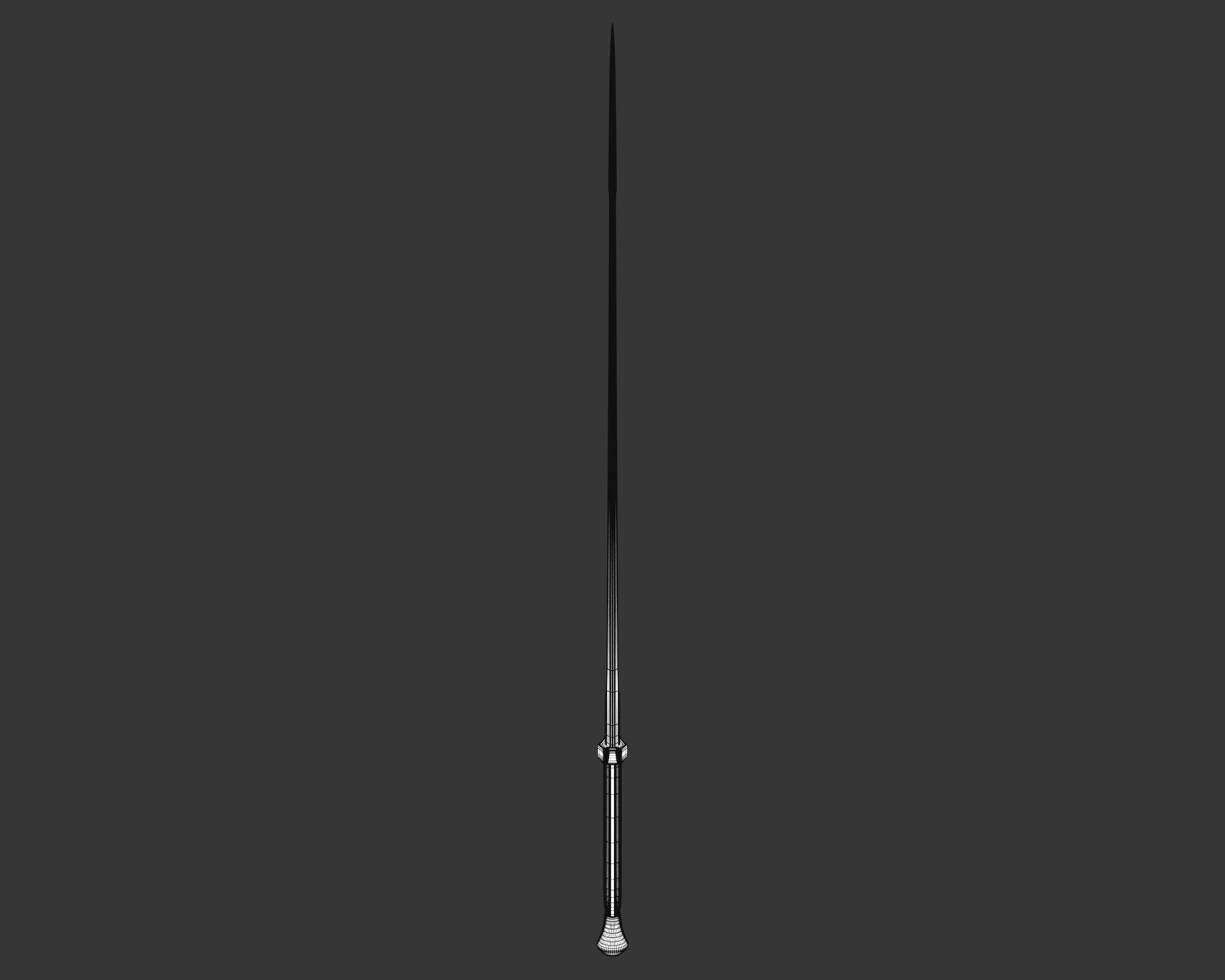 Medieval Elegant Weapon Short Sword Low-poly 3D model_8