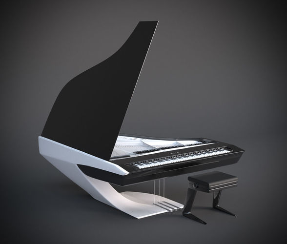 Peugeot piano 3D model