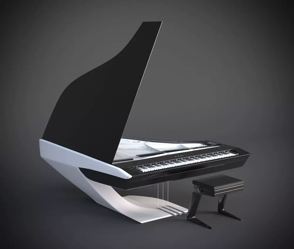 Peugeot piano 3D model_0