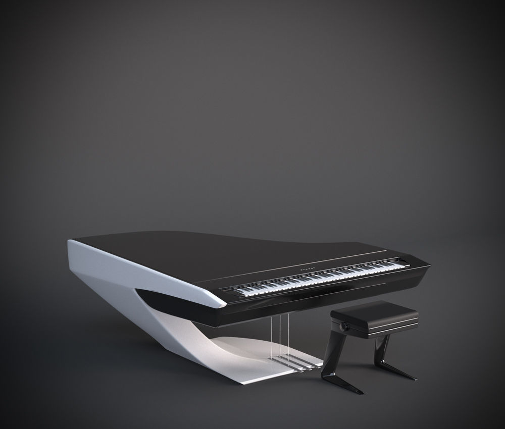 Peugeot piano 3D model_1