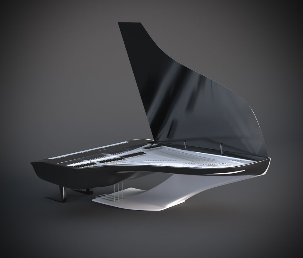 Peugeot piano 3D model_2
