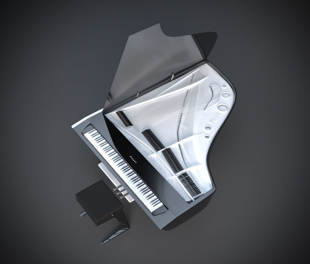 Peugeot piano 3D model_3