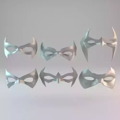 6 Batman sidekicks eye masks 3D print model