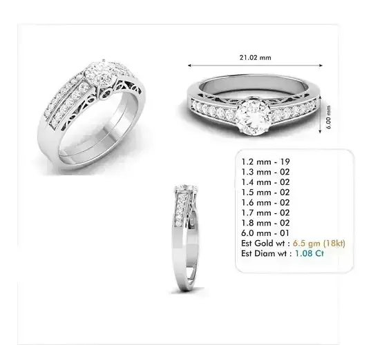 3dm file diamond engagement ring gold 3D model