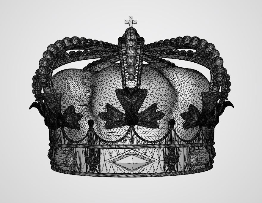Crown 3D print model_3