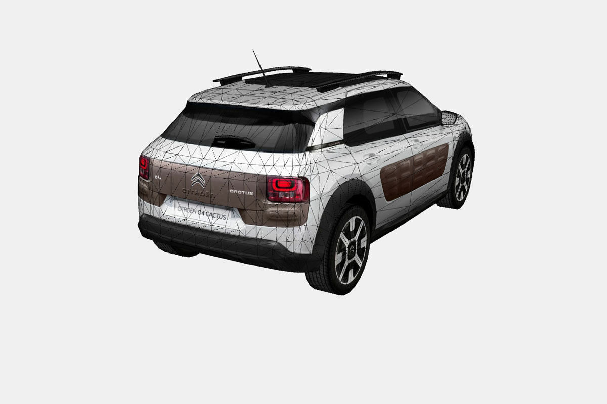 Citroen C4 Cactus Low-poly 3D model_17