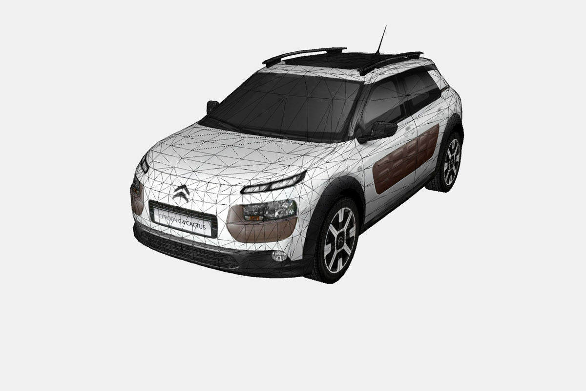Citroen C4 Cactus Low-poly 3D model_16