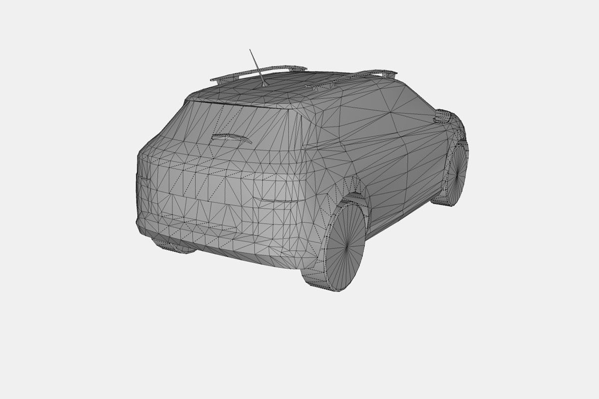 Citroen C4 Cactus Low-poly 3D model_19