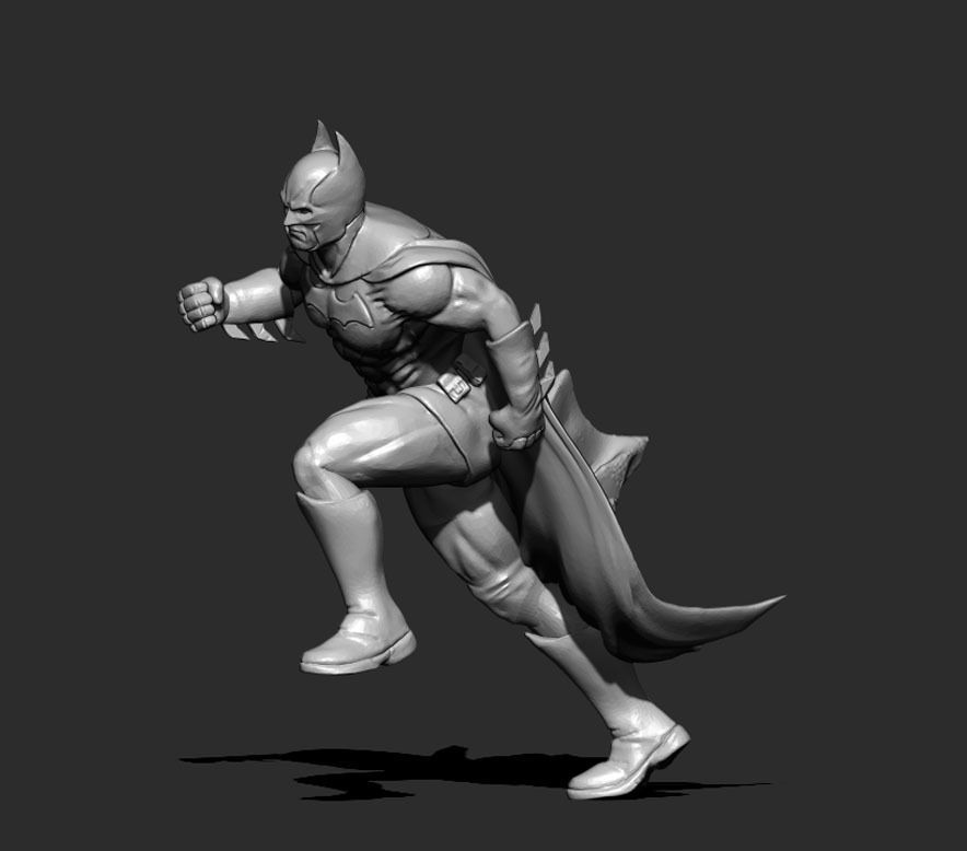 Batman 3D print model running 3D print model_3