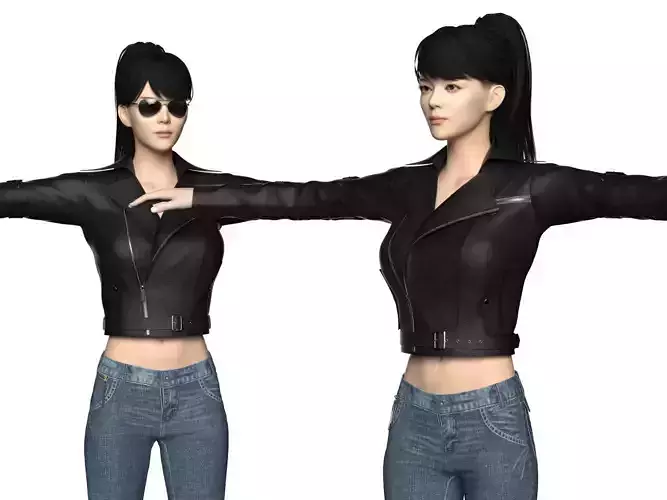 Asian Girls in Leather