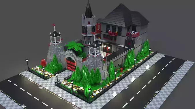 Lego mansion 3D model