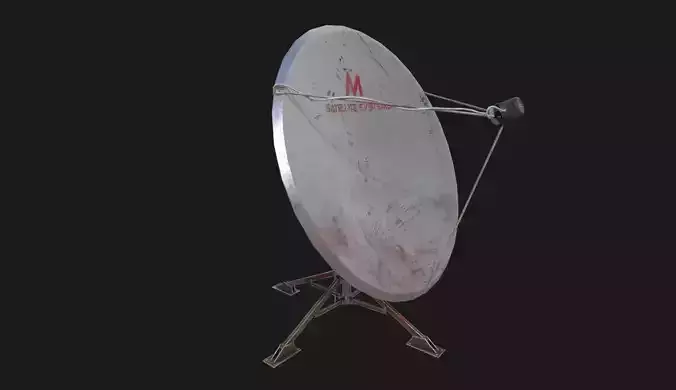 SATELLITE ANTENNA  prt2 low-poly 3D model
