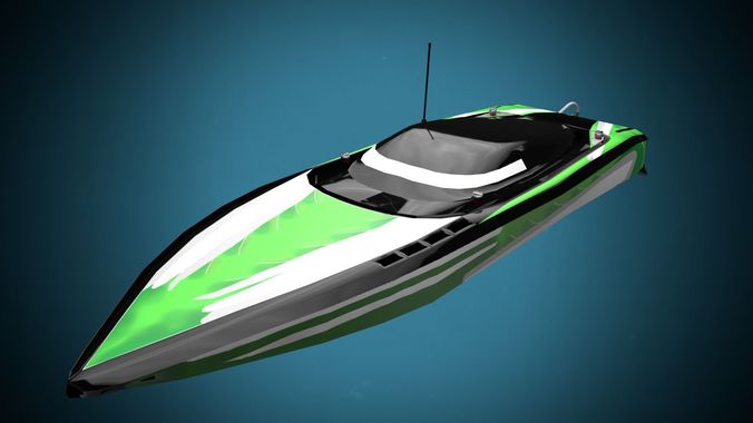 rc Boat  Low-poly 3D model