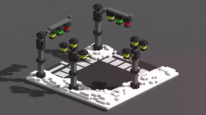 Xmas Road Voxel - 2
