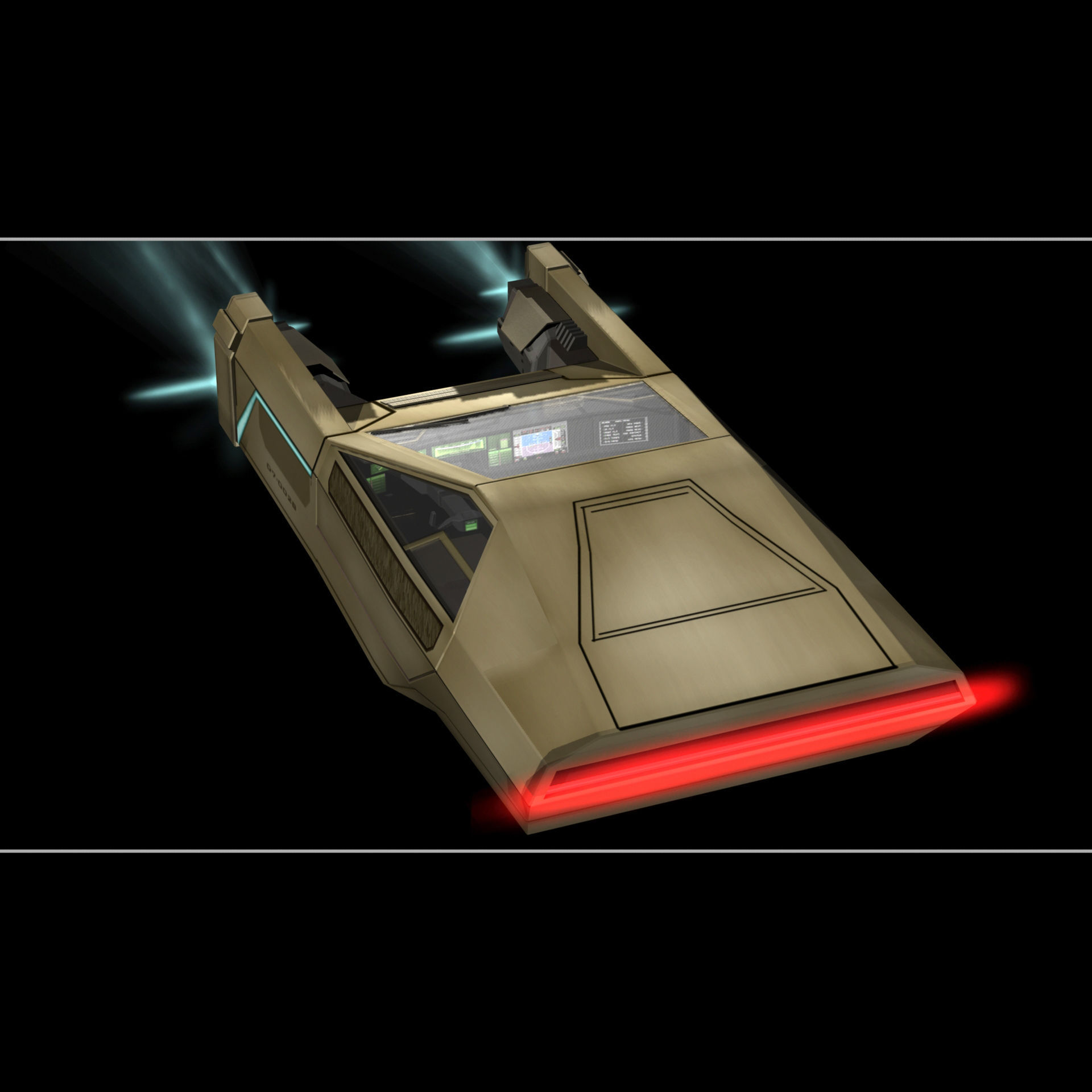 Flying Car 2049 3D model_4