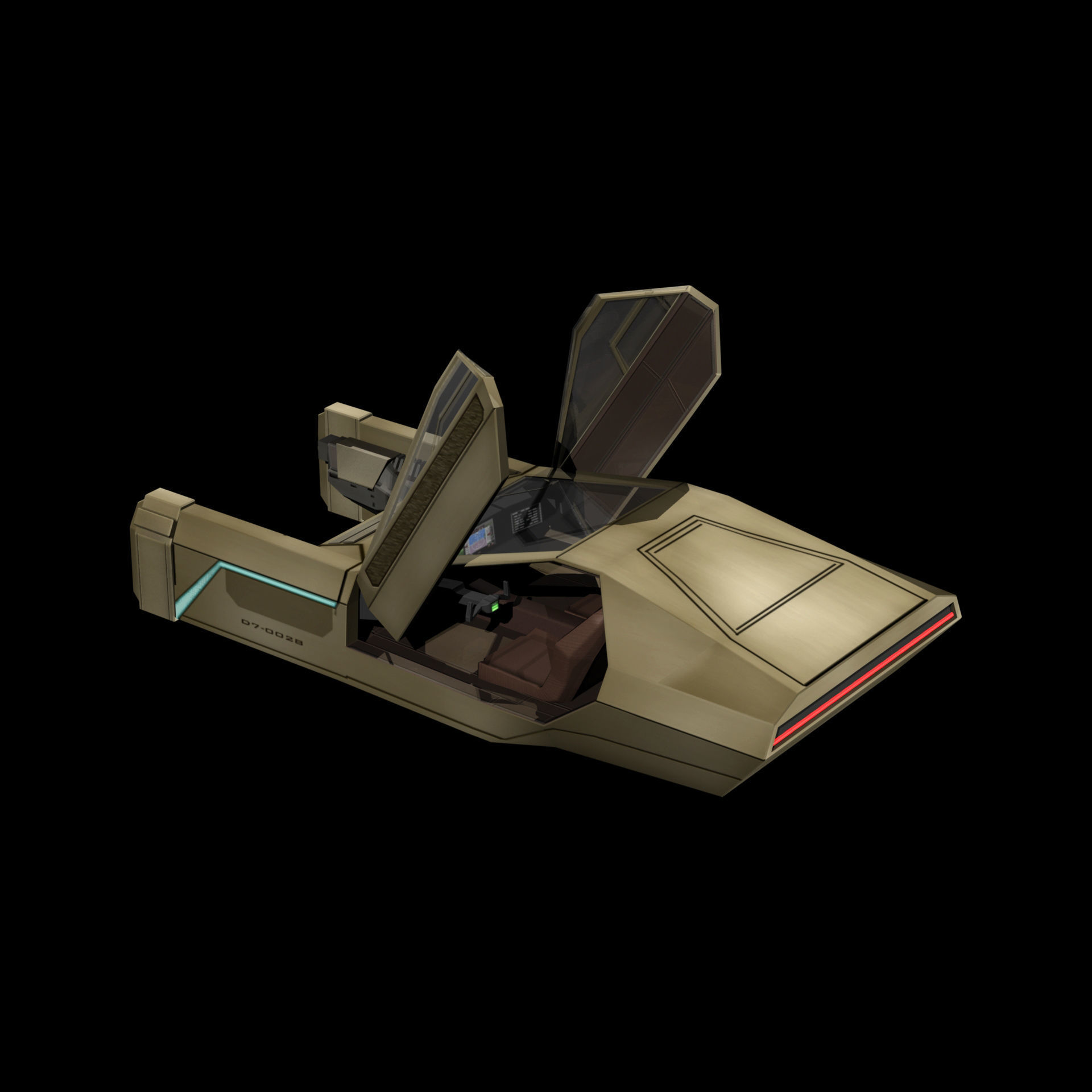 Flying Car 2049 3D model_6