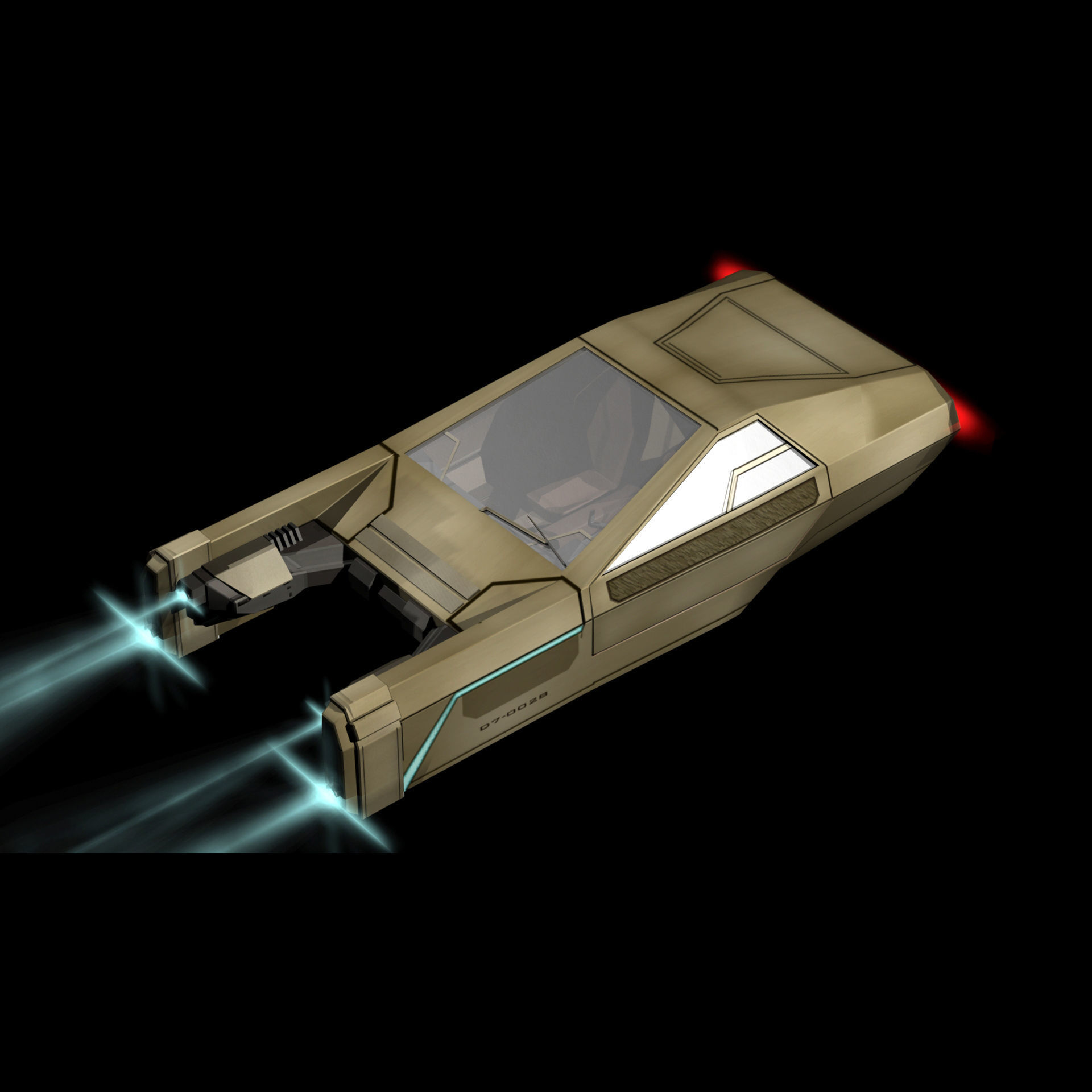 Flying Car 2049 3D model_2